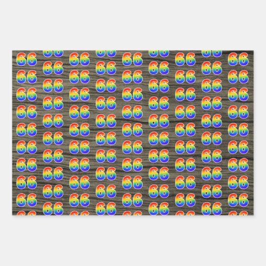 Leuk, kleurrijk, Rainbow Spectrum Pattern 66 Event Inpakpapier Vel (Voorkant 2)