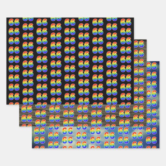 Leuk, kleurrijk, Rainbow Spectrum Pattern 66 Event Inpakpapier Vel (Set)