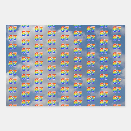 Leuk, kleurrijk, Rainbow Spectrum Pattern 67 Event Inpakpapier Vel (Voorkant 3)