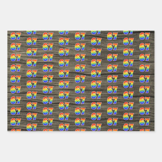 Leuk, kleurrijk, Rainbow Spectrum Pattern 67 Event Inpakpapier Vel (Voorkant 2)