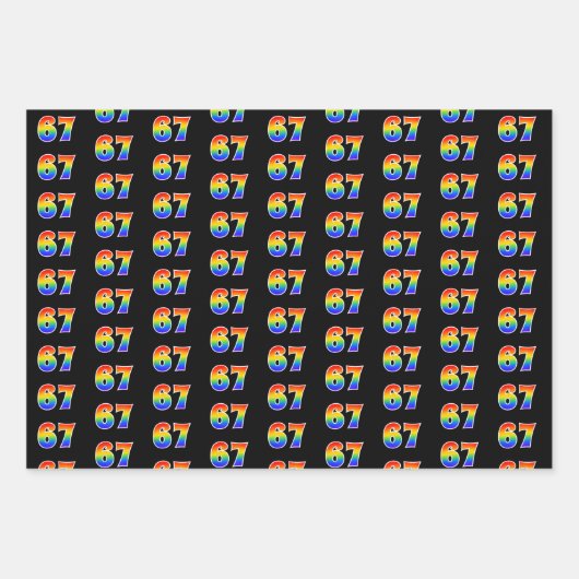 Leuk, kleurrijk, Rainbow Spectrum Pattern 67 Event Inpakpapier Vel (Voorkant)