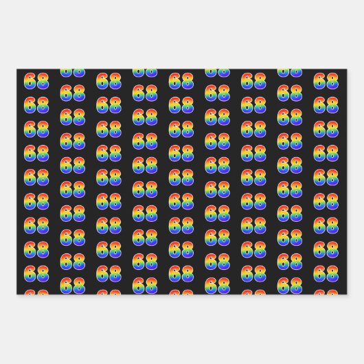 Leuk, kleurrijk, Rainbow Spectrum Pattern 68 Event Inpakpapier Vel (Voorkant)