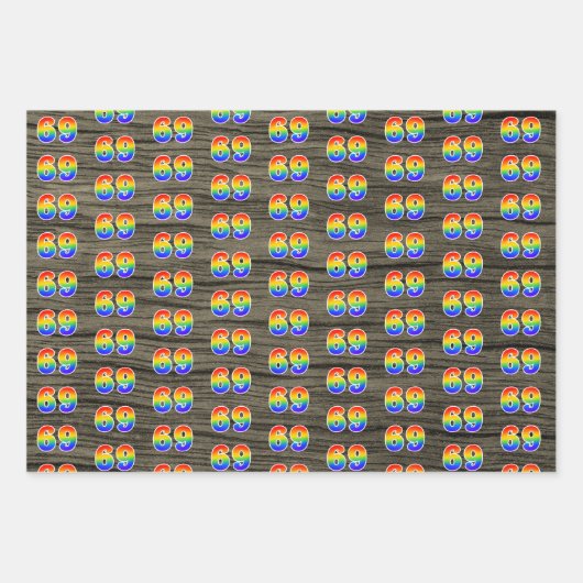 Leuk, kleurrijk, Rainbow Spectrum Pattern 69 Event Inpakpapier Vel (Voorkant 2)