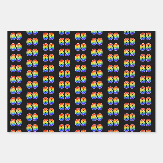 Leuk, kleurrijk, Rainbow Spectrum Pattern 69 Event Inpakpapier Vel (Voorkant)
