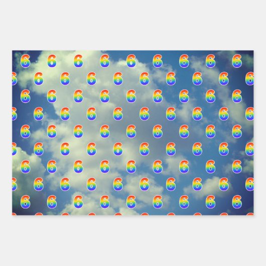 Leuk, kleurrijk, Rainbow Spectrum Pattern 6 Event Inpakpapier Vel (Voorkant 3)