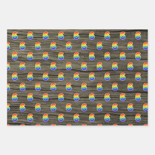 Leuk, kleurrijk, Rainbow Spectrum Pattern 6 Event Inpakpapier Vel (Voorkant 2)