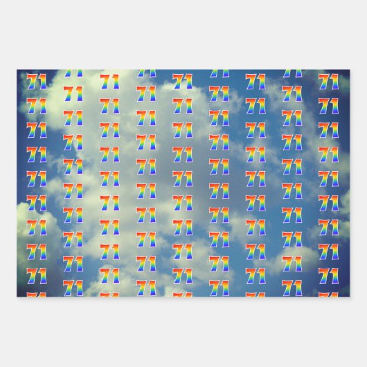 Leuk, kleurrijk, Rainbow Spectrum Pattern 71 Event Inpakpapier Vel (Voorkant 3)