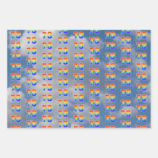 Leuk, kleurrijk, Rainbow Spectrum Pattern 73 Event Inpakpapier Vel (Voorkant 3)