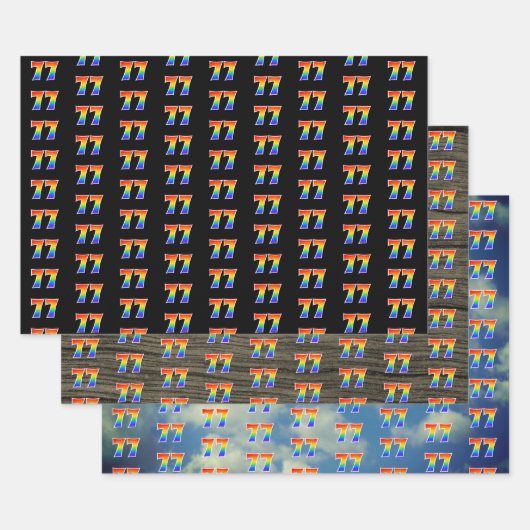 Leuk, kleurrijk, Rainbow Spectrum Pattern 77 Event Inpakpapier Vel (Set)