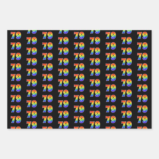 Leuk, kleurrijk, Rainbow Spectrum Pattern 79 Event Inpakpapier Vel (Voorkant)