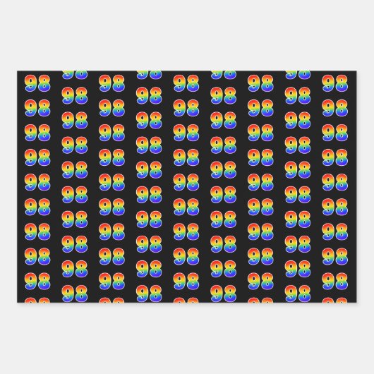 Leuk, kleurrijk, Rainbow Spectrum Pattern 98 Event Inpakpapier Vel (Voorkant)