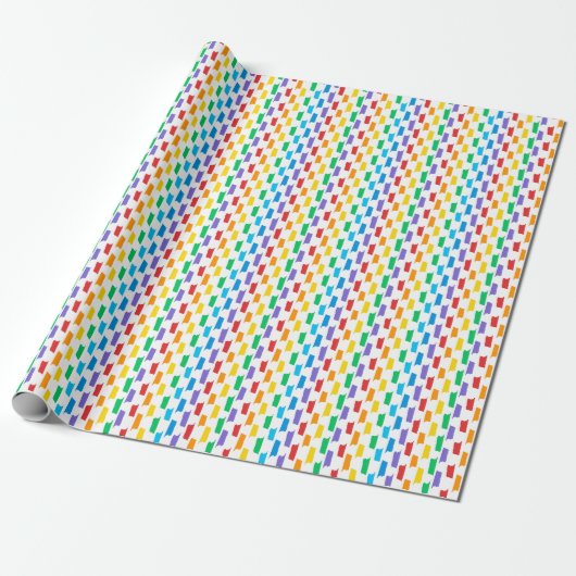 Leuk & Kleurrijk Regenboog Brushstrokes Design Cadeaupapier (Uitgerold)