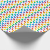 Leuk & Kleurrijk Regenboog Brushstrokes Design Cadeaupapier (Hoek)