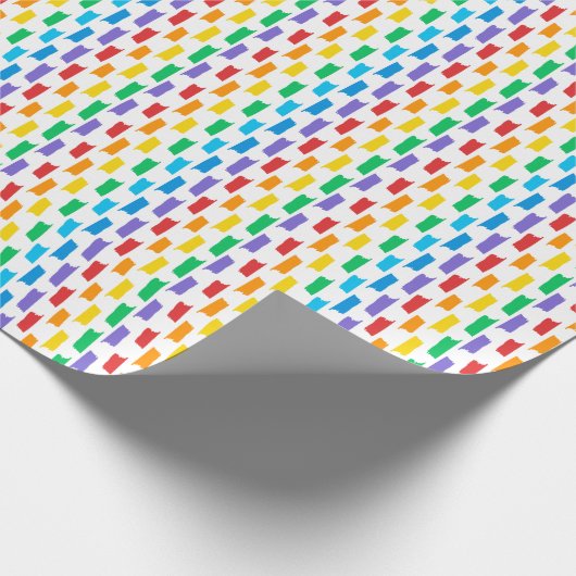 Leuk & Kleurrijk Regenboog Brushstrokes Design Cadeaupapier (Hoek)