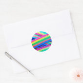 Leuk kleurrijk Snoep Ronde Sticker (Envelop)