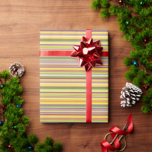 Leuk kleurrijk strepen ontwerp cadeaupapier