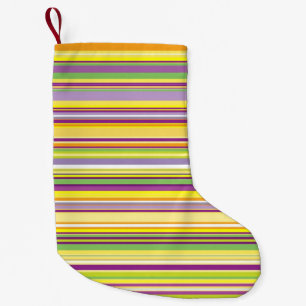 Leuk kleurrijk strepen ontwerp kleine kerstsok