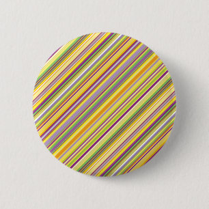 Leuk kleurrijk strepen ontwerp ronde button 5,7 cm