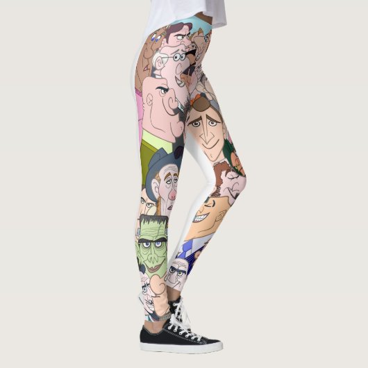 Leuk kleurrijk stripfiguur leggings (Rechts)