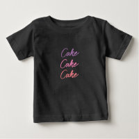  Leuk Kleurrijk Tekst Cake Baby T-shirt