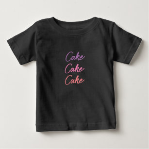  Leuk Kleurrijk Tekst Cake Baby T-shirt