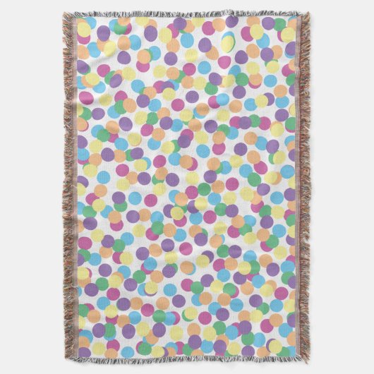 Leuk kleurrijk veelkleurig polka-Stippen patroon Deken (Voorkant Verticaal)