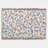 Leuk kleurrijk veelkleurig polka-Stippen patroon Deken (Voorkant)
