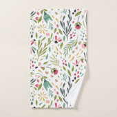 Leuk Kleurrijk Wilde Bloemen & Bladpatroon Bad Handdoek (Handdoek)