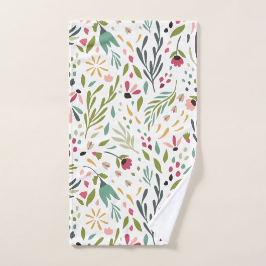 Leuk Kleurrijk Wilde Bloemen & Bladpatroon Bad Handdoek (Handdoek)