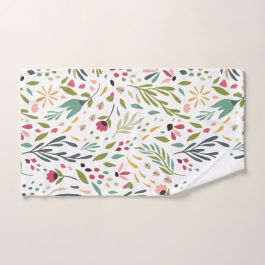 Leuk Kleurrijk Wilde Bloemen & Bladpatroon Bad Handdoek (Handdoek)