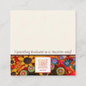 Leuk kleurrijk Zie de goede inspirerende vriendeli Vierkante Visitekaartje (Achterkant)