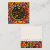 Leuk kleurrijk Zie de goede inspirerende vriendeli Vierkante Visitekaartje (Voorkant / Achterkant)