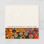 Leuk kleurrijk Zie de goede inspirerende vriendeli Vierkante Visitekaartje (Achterkant)