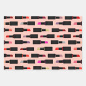 Leuk & Kleurrijke Make-up Lipstick Cosmetica Patro Inpakpapier Vel (Voorkant 3)