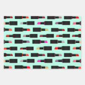 Leuk & Kleurrijke Make-up Lipstick Cosmetica Patro Inpakpapier Vel (Voorkant 2)