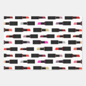 Leuk & Kleurrijke Make-up Lipstick Cosmetica Patro Inpakpapier Vel (Voorkant)