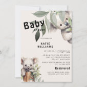 Leuk Koala Beer Beige Oh Boy! Baby Shower Kaart (Voorkant)