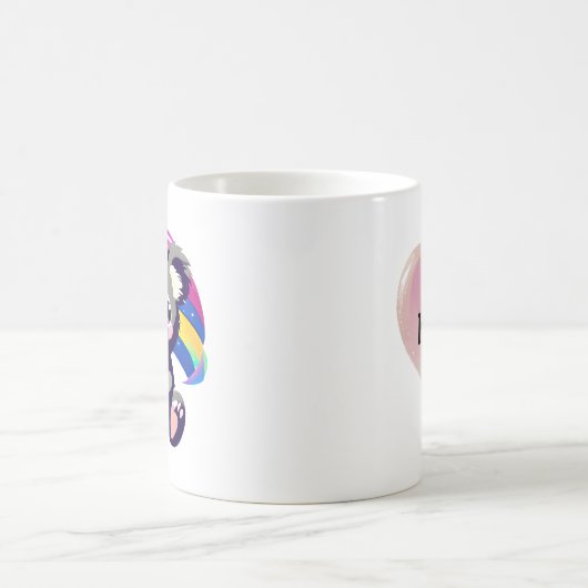 Leuk Koala Beer en Rainbow gepersonaliseerd Koffiemok (Center)