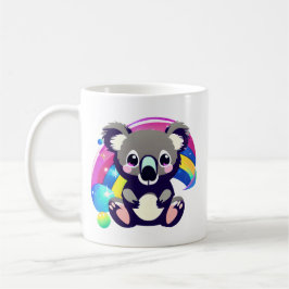Leuk Koala Beer en Rainbow gepersonaliseerd Koffiemok