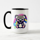 Leuk Koala Beer en Rainbow gepersonaliseerd Mok (Links)