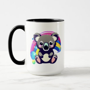 Leuk Koala Beer en Rainbow gepersonaliseerd Mok