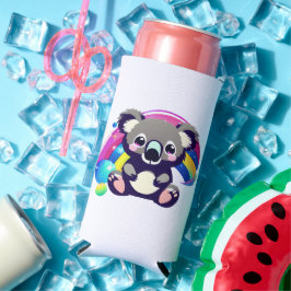 Leuk Koala Beer en Rainbow gepersonaliseerd Seltzer Blikjeskoeler