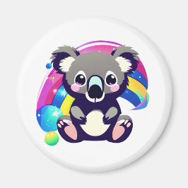 Leuk Koala Beer en Regenboog Magneet