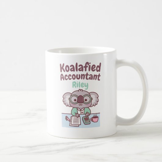Leuk Koala Beer Koalafied Accountant Grappig cadea Koffiemok (Rechts)