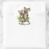 Leuk Koalaty werk stimuleren Motivatie Ronde Sticker (Tas)