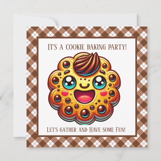 Leuk koekje bakken feest kaart (Voorkant)