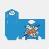 Leuk Koel Blauw Modern Strips Verjaardag voor elke Bedankdoosjes (Uitgevouwen)