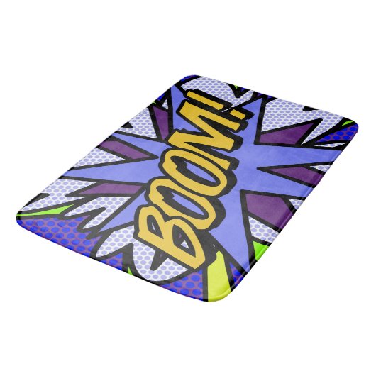 Leuk Koel Modern Strips BOOM Badmat (Gekanteld)