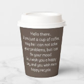 Leuk koffiegepraat papieren bekers (Voorkant)