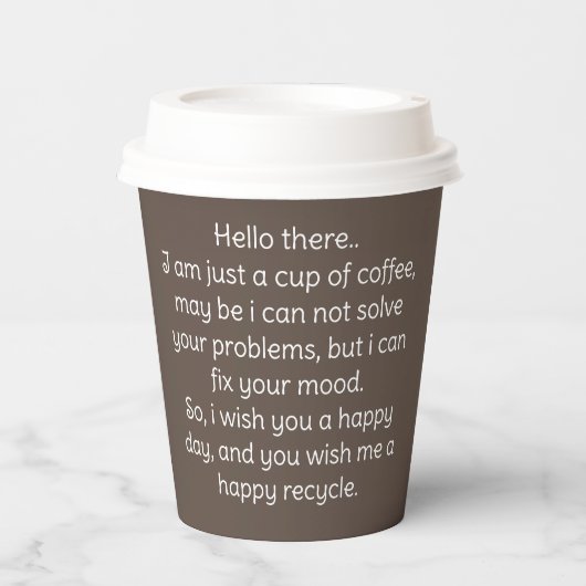 Leuk koffiegepraat papieren bekers (Voorkant)